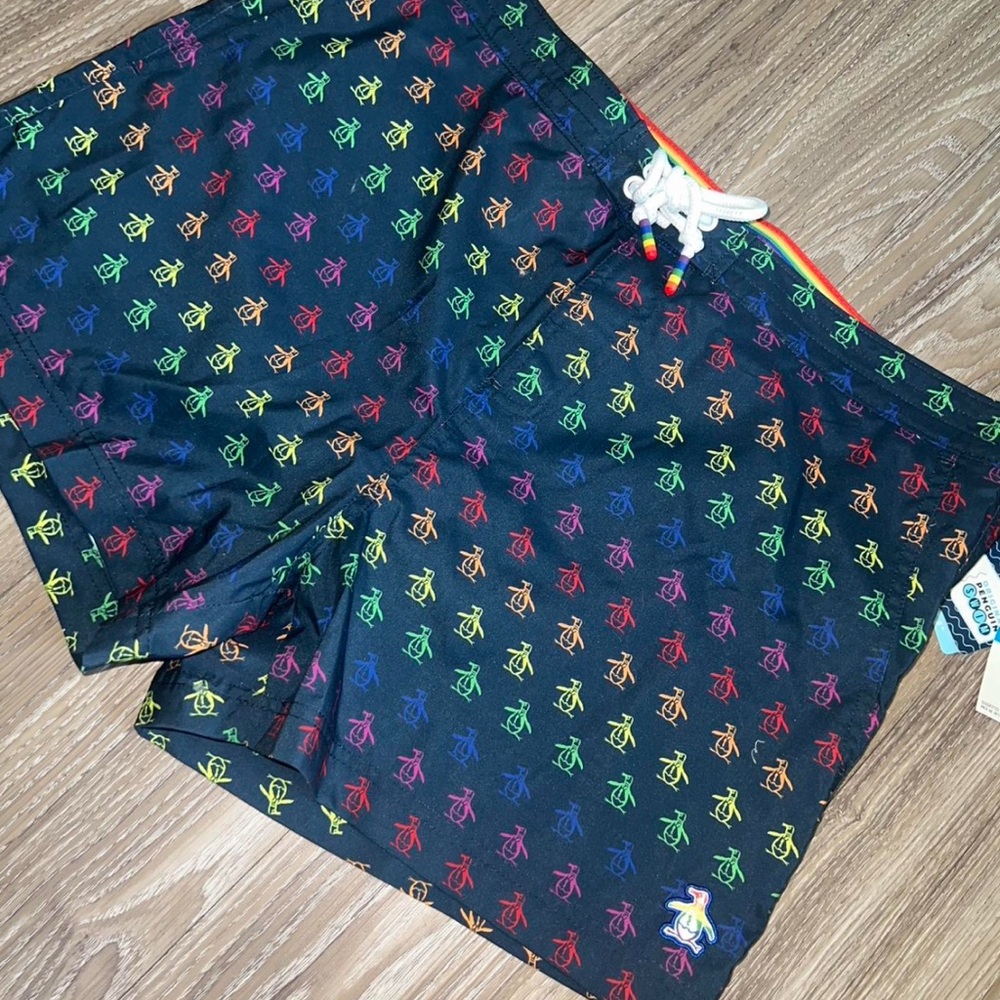Original Penguin Men's rainbow Swim Trunks
